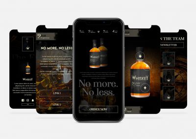Création personnelle web design site Whiskey Brand