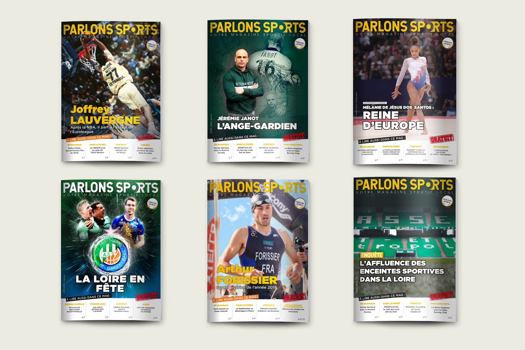 Mise en Page Magazine Parlons Sports (Loire 42)