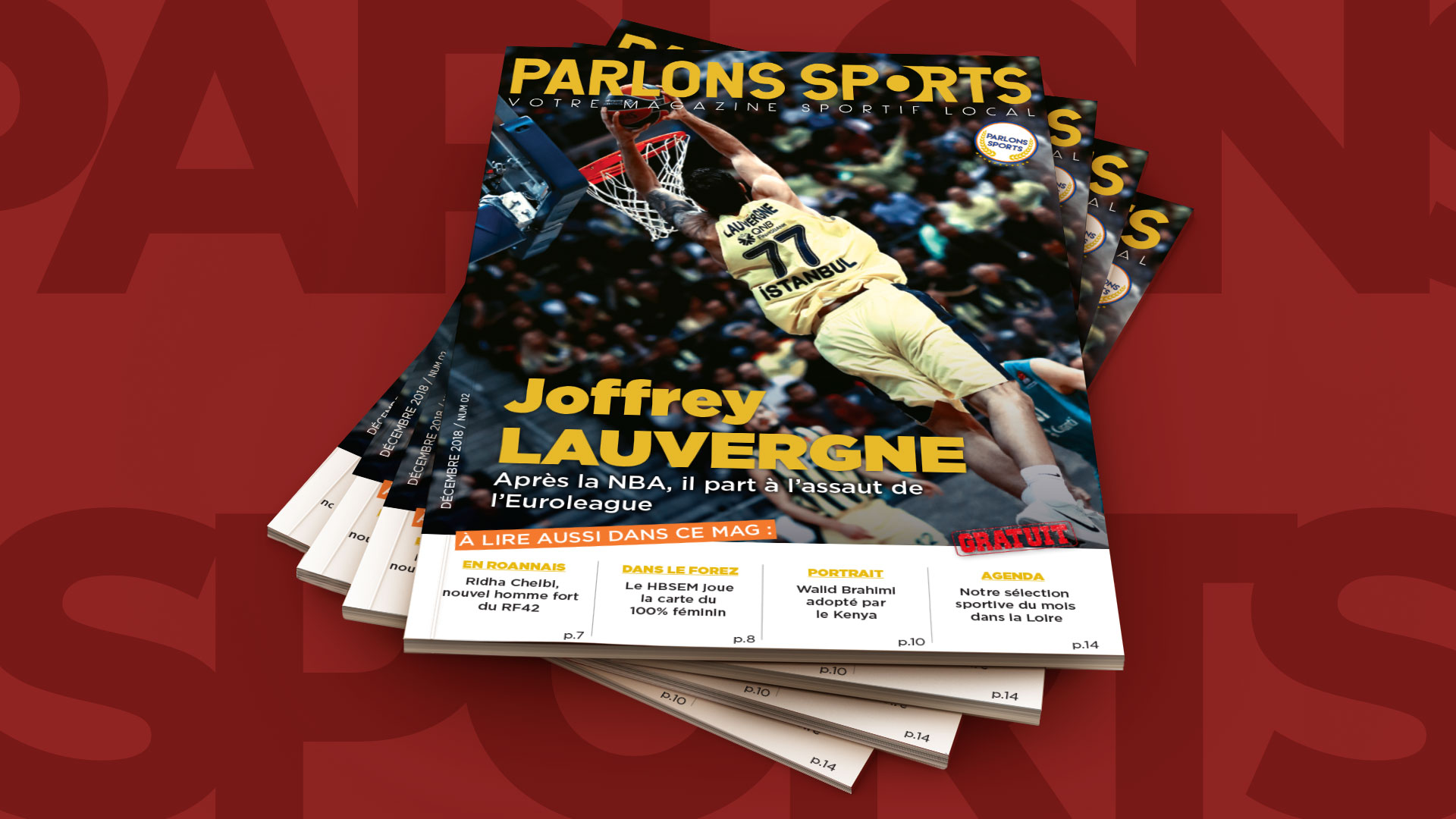Mise en Page Magazine Parlons Sports (Loire 42)