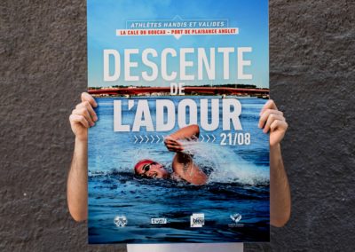 Affiche réalisée pour l'event : Descente de l'Adour (Pyrénées Atlantiques)