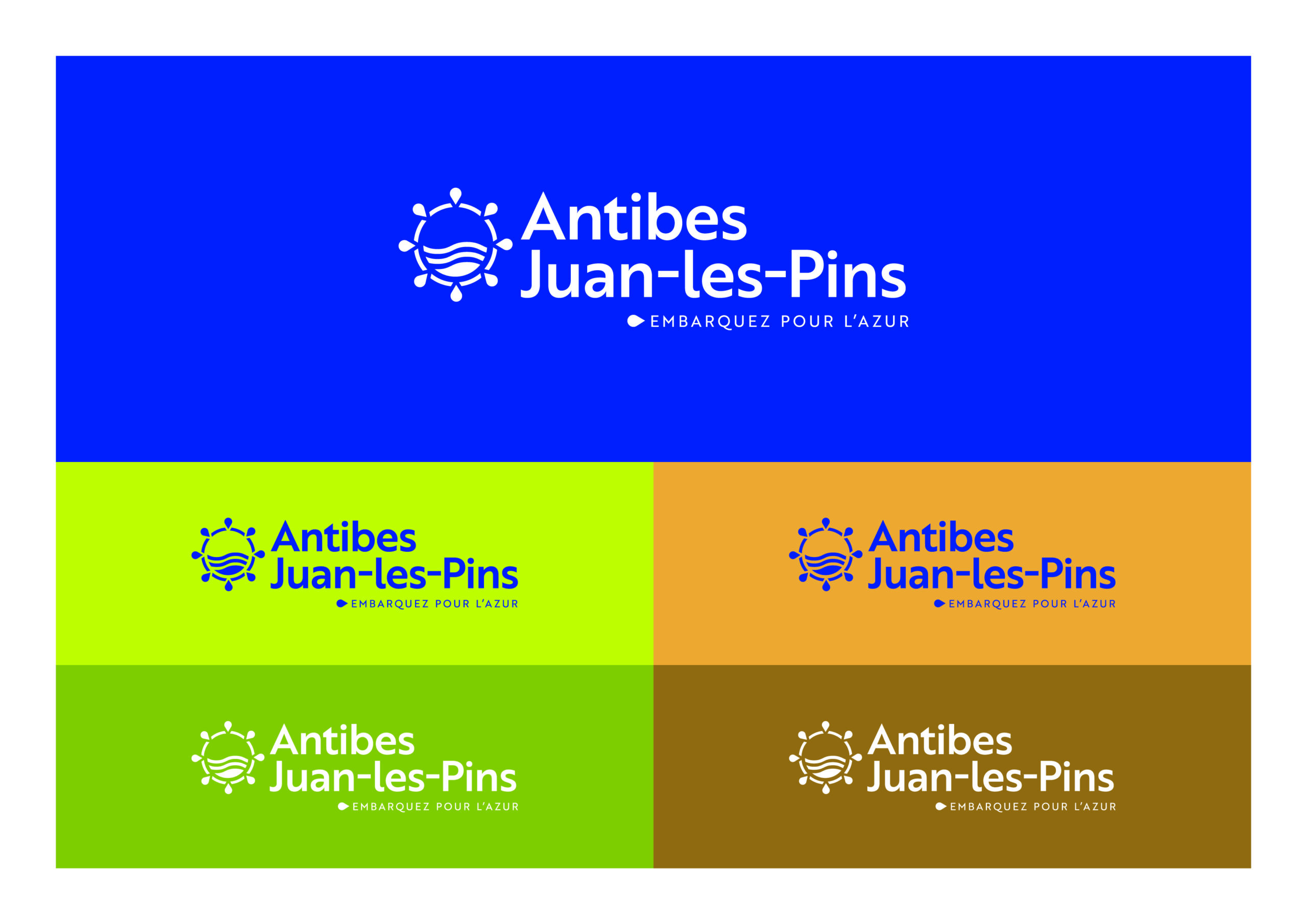 Versions et déclinaisons logotype OTC Antibes Juan-les-Pins
