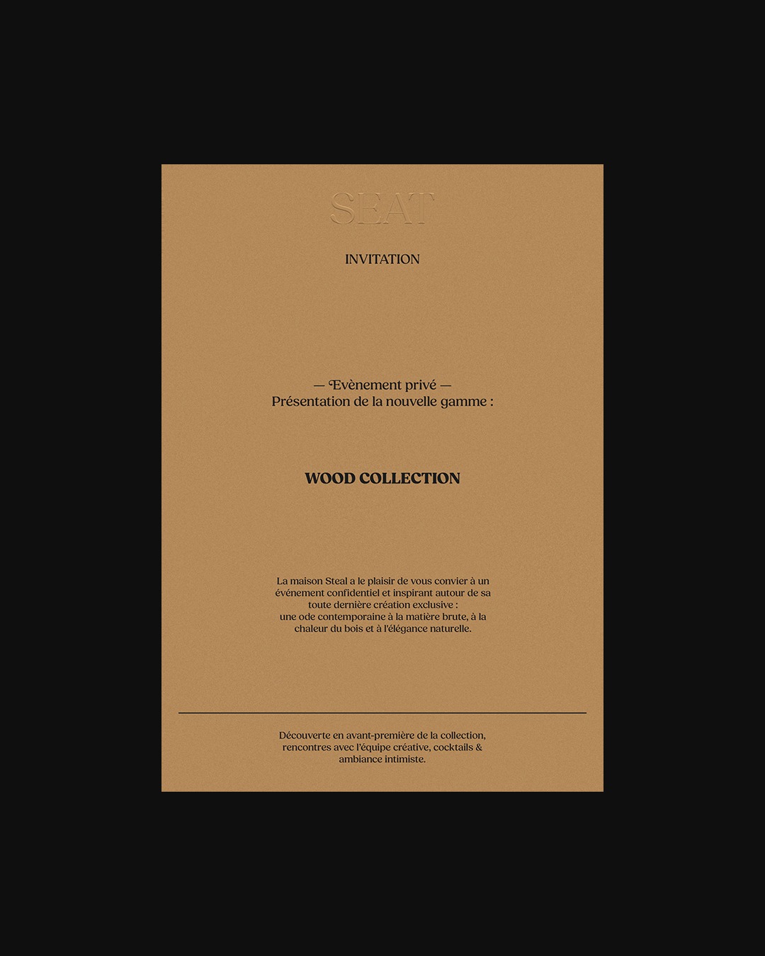 INVIT Carton invitation Marque Haut de Gamme Artisanat