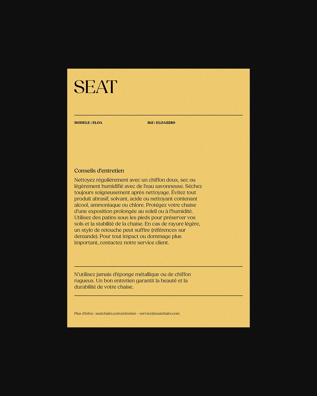 NOTICE Design graphique marque artisanat haut de gamme